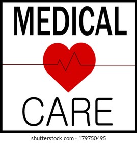 heart beat graphic design with heart and electrocardiogram