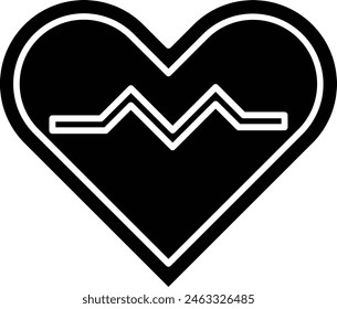 Heart Beat Icon Design For Personal And Commercial Use.