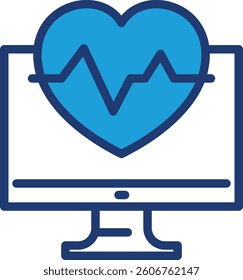 Heart Beat Icon Element For Design
