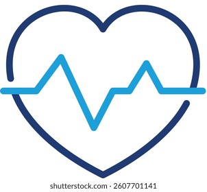 Heart Beat Icon Element For Design