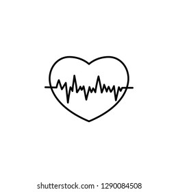 heart beat icon. Element of Valentine's Day icon for mobile concept and web apps. Detailed heart beat icon can be used for web and mobile