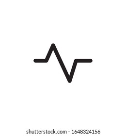 Heart beat icon flat design, isolated on white background. Heart symbol for a website. Application, user interface. Vector illustration