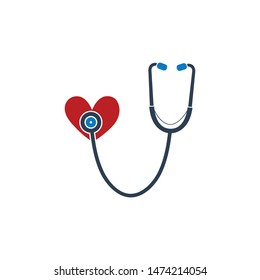 Heart Beat Icon. Flat style vector EPS.