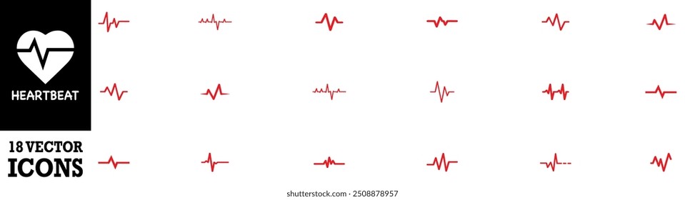 Heart beat icon. Heartbeat. Medicine concept. Heart beat pulse flat icon for medical apps and websites. Symbol cardiogram heart logo icon. Vector Illustration. Vector Graphic. EPS 10