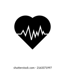 Icono de latido cardíaco aislado en segundo plano. símbolo para el diseño de su sitio web logotipo del icono Heart beat, aplicación, icono Heart beat Icono Icono Vector ilustración.