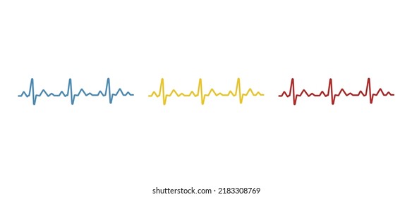 icono de latido cardíaco en fondo blanco, ilustración vectorial