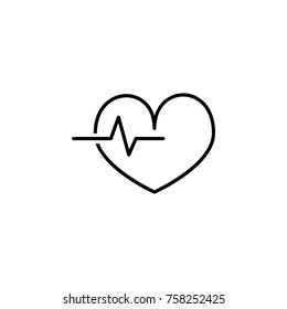 Heart Beat Icon on white background