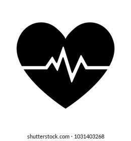 Heart Beat Icon, Outline Vector