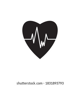heart beat icon symbol sign vector

