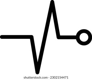 Heart beat icon vector . Cardiogram sign . Pulse icon . Heart beat monitor pulse line icon