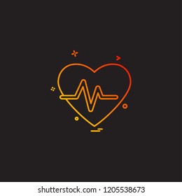 heart beat icon vector design
