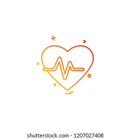 heart beat icon vector design