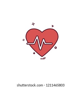 heart beat icon vector design