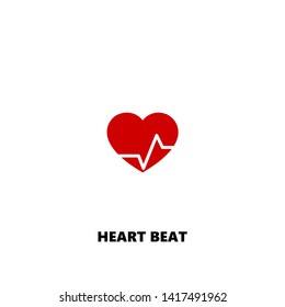 heart beat icon. heart beat vector design. sign design. red color