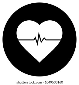  Heart beat icon. Vector illustration