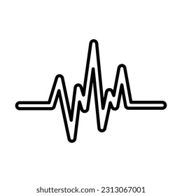 heart beat icon, heart vector, beat illustration