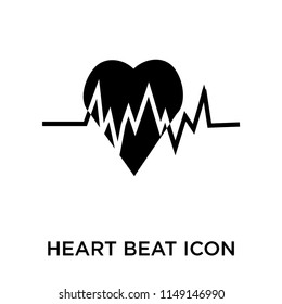Heart beat icon vector isolated on white background for your web and mobile app design, Heart beat logo concept