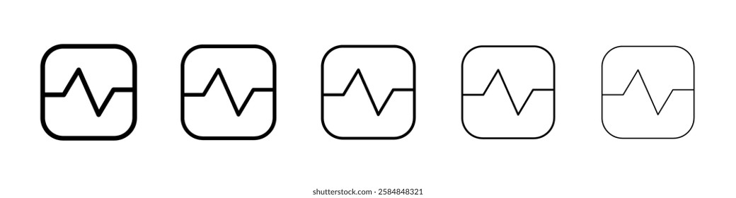 Heart beat icon Vector logo sign