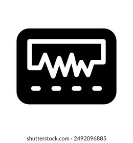 Ilustración de diseño de Vector de iconos de latido de corazón