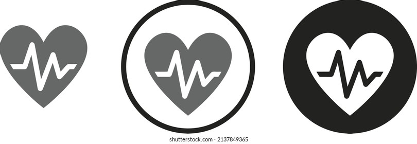 Heart beat icon . web icon set .vector illustration