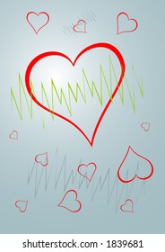 Heart beat illustration
