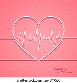 heart beat line art vector illustration
