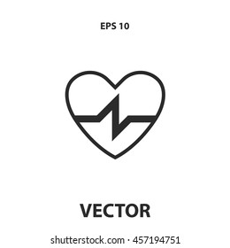 heart beat line icon