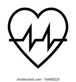 heart beat line icon