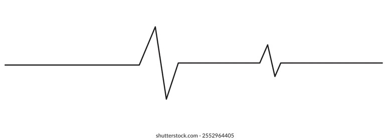 Icono de línea de latido cardíaco. Línea de latidos cardíacos del electrocardiograma, Vector. Icono de línea de cardiograma, signo. Silueta del pulso del corazón, icono, símbolo. Vector del pulso cardíaco. Ilustración vectorial. 333