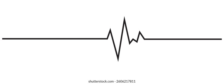Heart beat line icon. EKG heart beat line, Cardiogram line icon, sign. Heart pulse silhouette, icon,Vector illustration design isolated