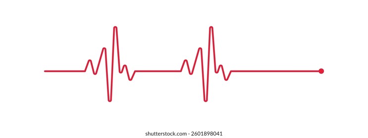 Heart beat line icon. Pulse, cardio line, e c g cardiogram symbol design isolated on white background.