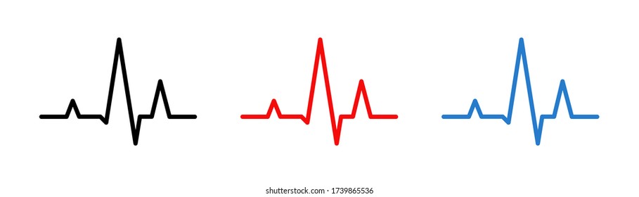 Heart beat line. Medical pulse icon. Health care concept. Vector isolated illustation. EPS 10