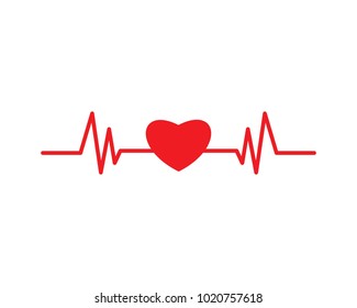 heart beat line vector