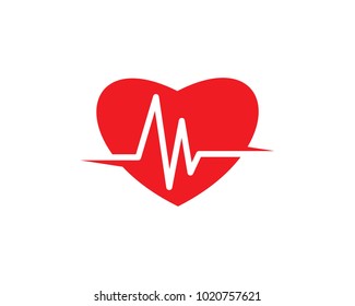 heart beat line vector