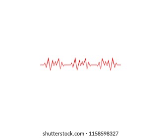 heart beat line vector
