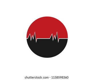 heart beat line vector
