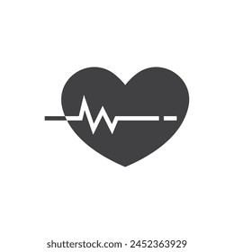 heart beat line vector illustration