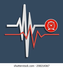 Heart beat line. Vector illustration