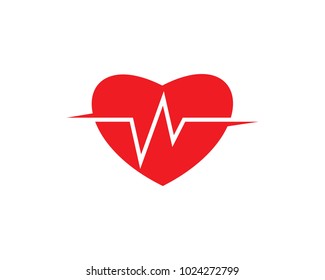 heart beat line vector ilustration