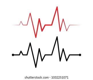 heart beat line vector ilustration