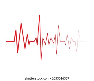heart beat line vector ilustration