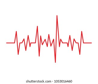 heart beat line vector ilustration
