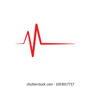 heart beat line vector ilustration