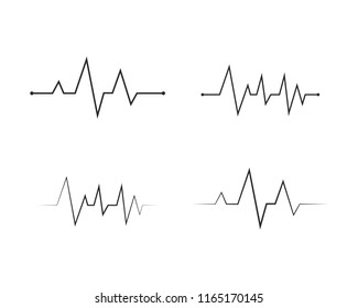 heart beat line vector ilustration