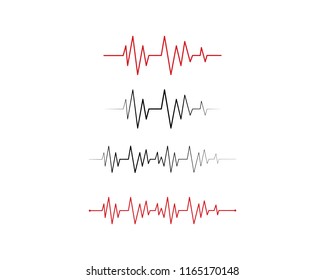 heart beat line vector ilustration
