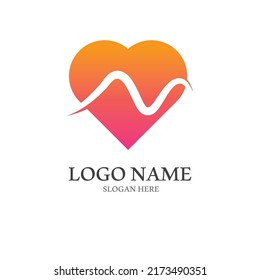 Logo de latido cardíaco o logotipo de línea de pulso para medicina médica con concepto de ilustración moderna.