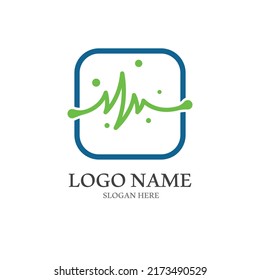 Heart beat logo or pulse line logo for medical medicine with modern illustration concept.