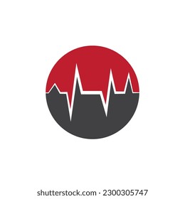 Heart beat logo or pulse line logo for medical medicine with modern vector illustration concept