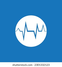 Heart beat logo or pulse line logo for medical medicine with modern vector illustration concept