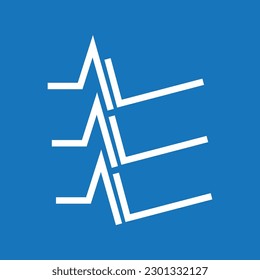 Logo de latido cardíaco o logotipo de línea de pulso para medicina médica con concepto de ilustración vectorial moderna